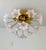 Murano Style Flush Mount Light Pink Flower Ceiling Light Glass Chandelier For Sale - Image 13 of 14