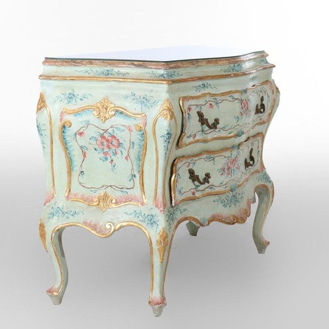 French Niccolini French Louis XIV Style Hand Painted Bombay Commode Signed 20thC For Sale - Image 14 of 15