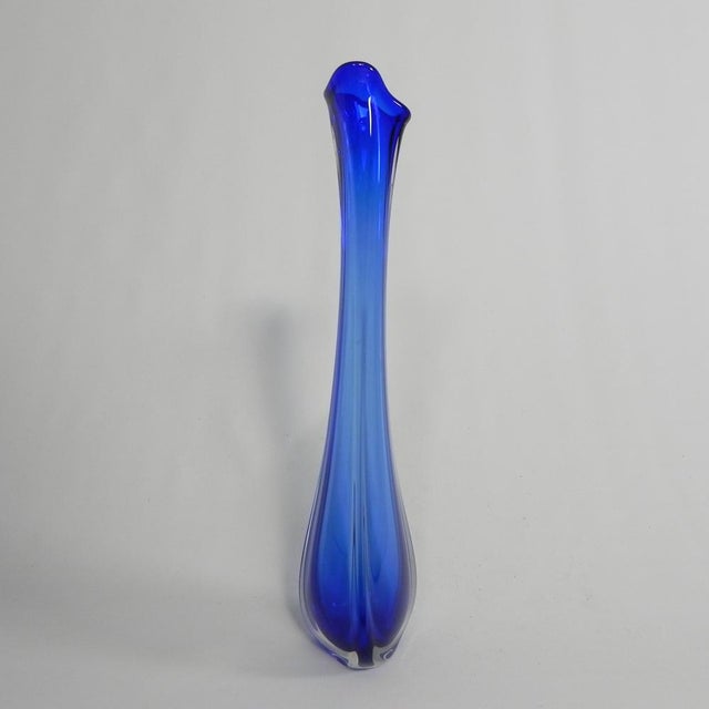 59 Cm Tall Blue Murano Vase, 1950s For Sale - Image 10 of 10