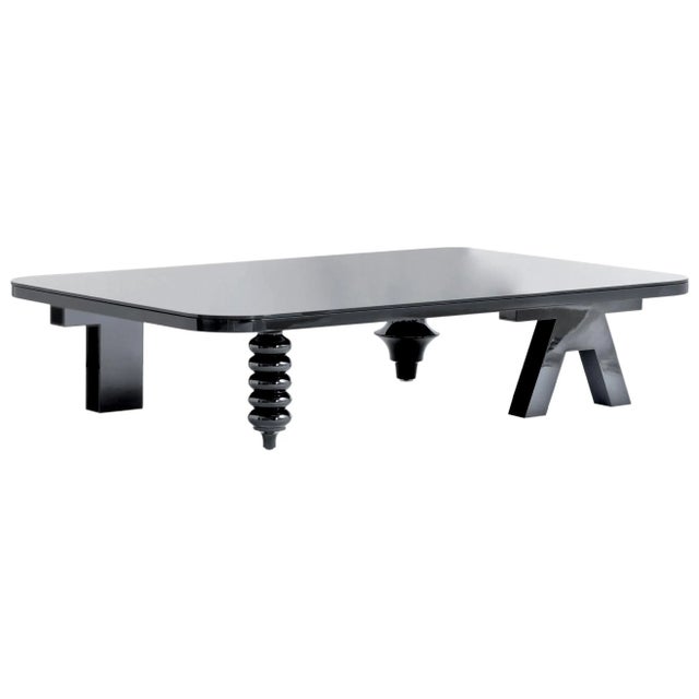 Wood Black Multileg Black Low Table by Jaime Hayon for BD Barcelona For Sale - Image 7 of 7
