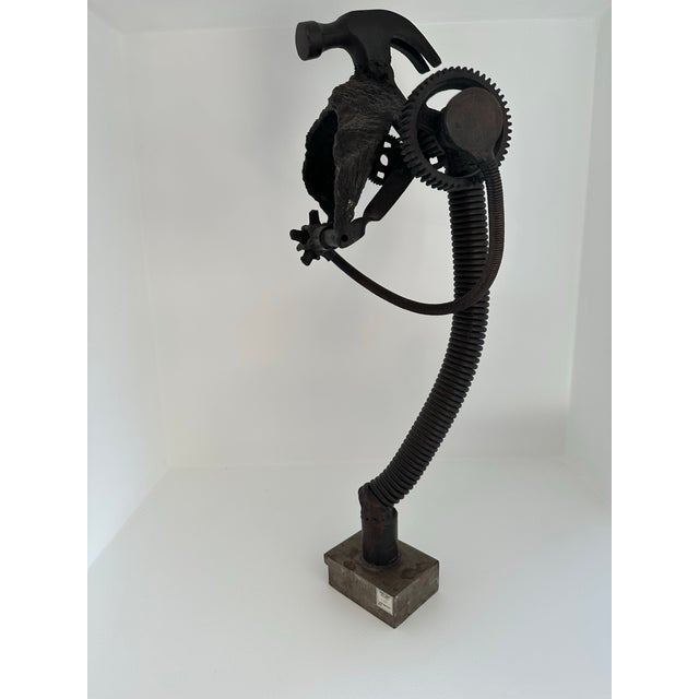 Abstract Stan Smokler Metal Found Objects Sculpture For Sale - Image 3 of 11