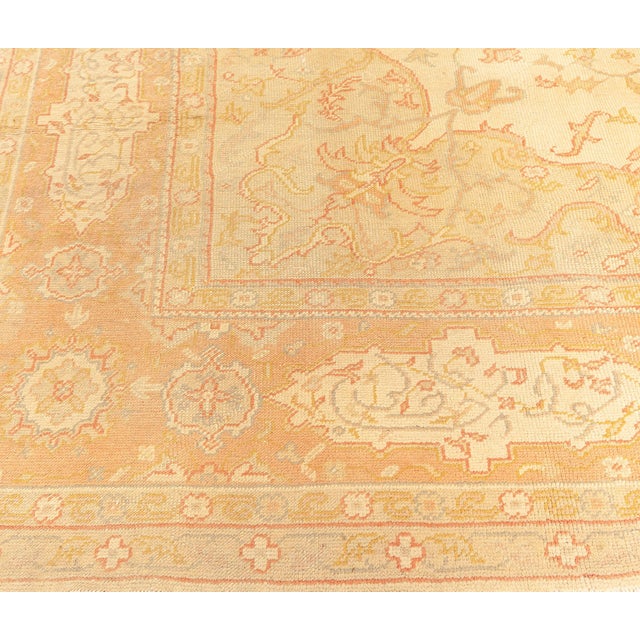 Turkish Antique Turkish Oushak Rug For Sale - Image 3 of 8