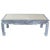 Vintage Swedish Blue-Grey Wash Wood Coffee Table With Ming Style Leg and Shagreen Top For Sale - Image 17 of 17