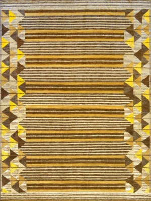 Wool With Silk Accents Swedish Inspired Handwoven Rug
