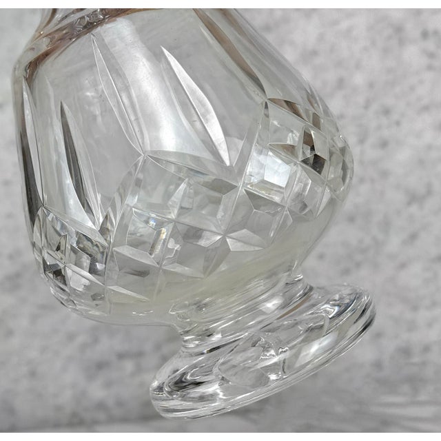 Transparent Antique 12" Victorian Crystal Liquor Decanter W/ Stopper For Sale - Image 8 of 9