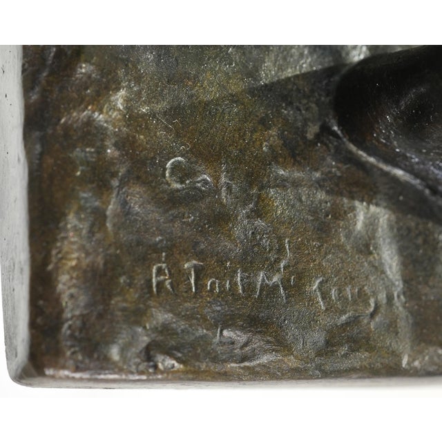 Early 20th Century Male Nude Athlete Plaster Maquette, Studio Original, Signed For Sale - Image 11 of 11