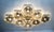 Italian 21st Century Hive Satin Brass Smoky Murano Flush Mount by Fabio LTD For Sale - Image 3 of 11