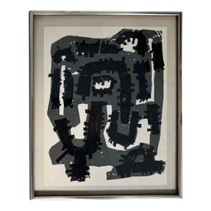 Raoul Ubac (French 1910 - 1985) Modern Abstract Lithograph Circa 1960