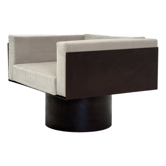 Italian Sculptural Metal Lounge Chair, 1970s For Sale