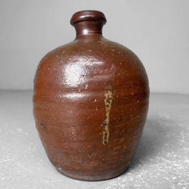Ceramic Taishō Era Organic Tokkuri Flask, Nagoya, Japan, 1920s For Sale - Image 7 of 12