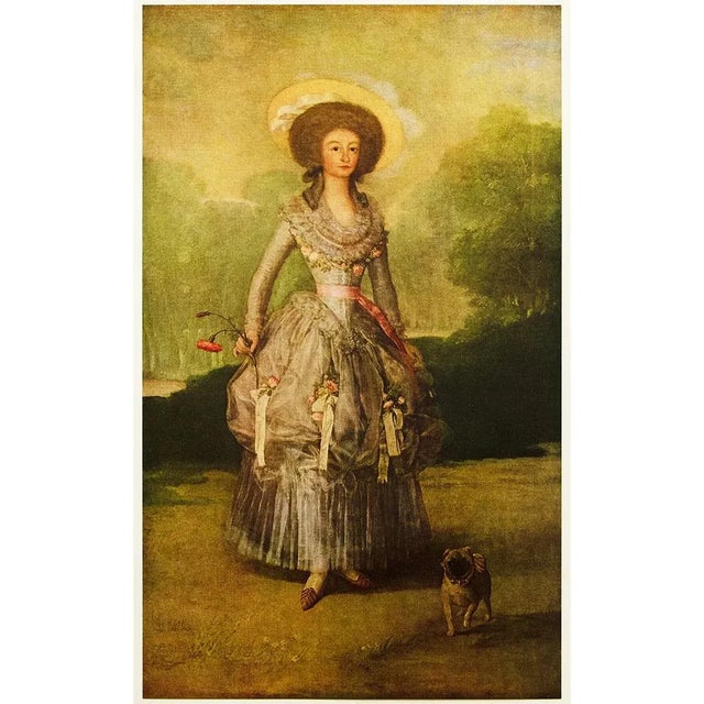 Paper 1950s After Goya "The Marquesa De Pontejos", Vintage First Edition Photogravure For Sale - Image 7 of 8