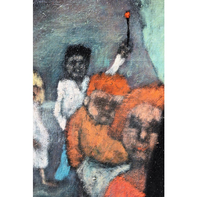 Helmut Diekmann, Landscape with Figures, 1963, Oil Painting on Canvas, Framed For Sale - Image 9 of 12