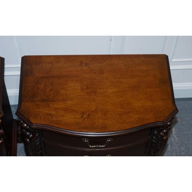 Large American Chippendale Style Nightstands, Set of 2 For Sale - Image 14 of 18