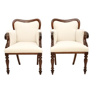 Antique William IV Armchairs, 1830s, Set of 2 For Sale