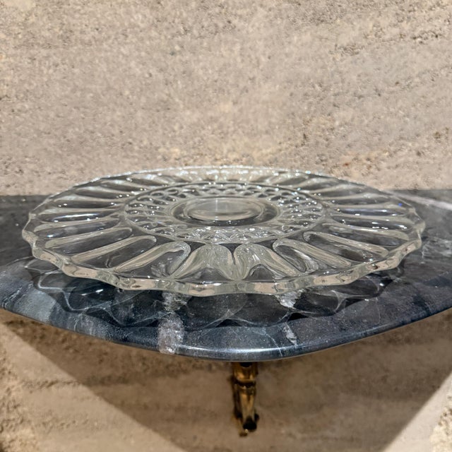 Vintage Modern Glass Cake Stand For Sale - Image 13 of 18