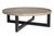 Azul valverde stone coffee table with ebonized steel base