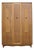 Mid-Century Limed Oak Triple Door Wardrobe, 1950s For Sale