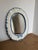 Shabby Chic Vintage Painted Ruffled Oval Mirror With Bow For Sale - Image 3 of 10
