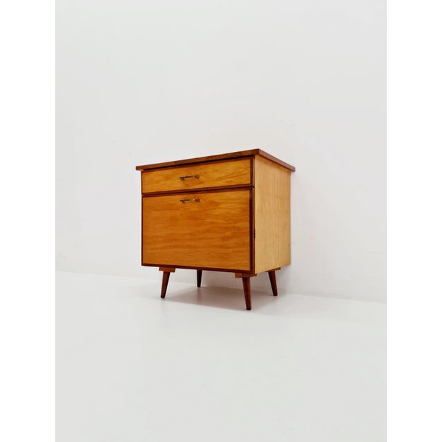 Mid-Century German Beech and Teak Nightstand from WK Möbel, 1960s For Sale - Image 9 of 11