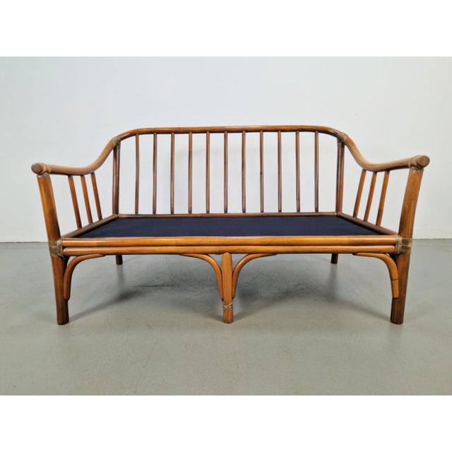 Organic Modern Bamboo and Rattan Loveseat from McGuire, 1970s For Sale - Image 18 of 18
