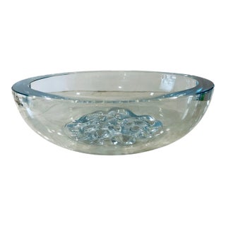 Mid Century Swedish Crystal Bowl by Strombergshyttan For Sale