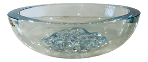 Mid Century Swedish Crystal Bowl by Strombergshyttan