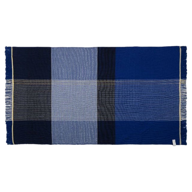 Blue Plaid in Ruana by Sebastian Herkner For Sale
