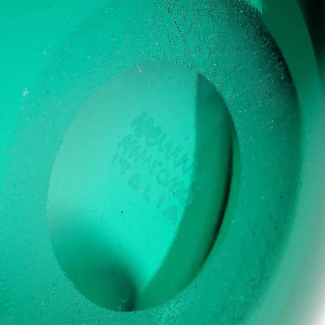 1930s Small Dish in Green Glass, Venini Murano Ca. 1930s For Sale - Image 5 of 5