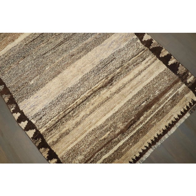Gray Vintage Abstract Persian Gabbeh Carpet - 3'11" x 6'4" For Sale - Image 8 of 8