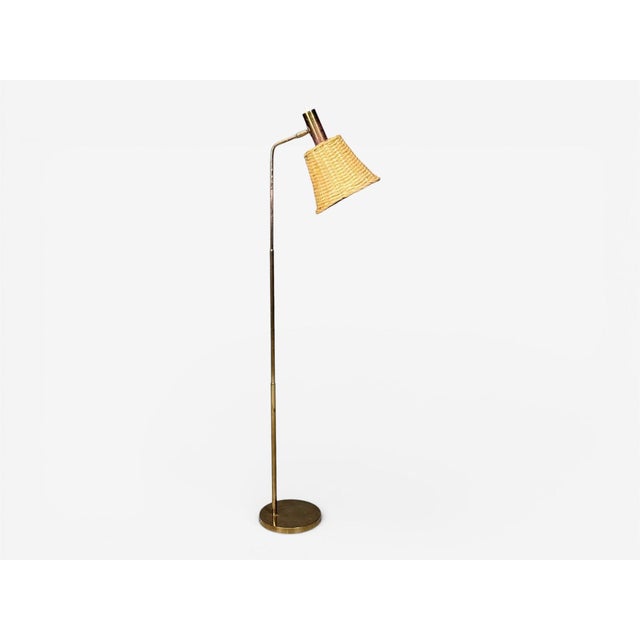 Bergboms, Swedish Mid-Century Modern, Floor Lamp, Brass, Bamboo, Sweden, 1960s A Scandinavian model G-03 floor lamp...