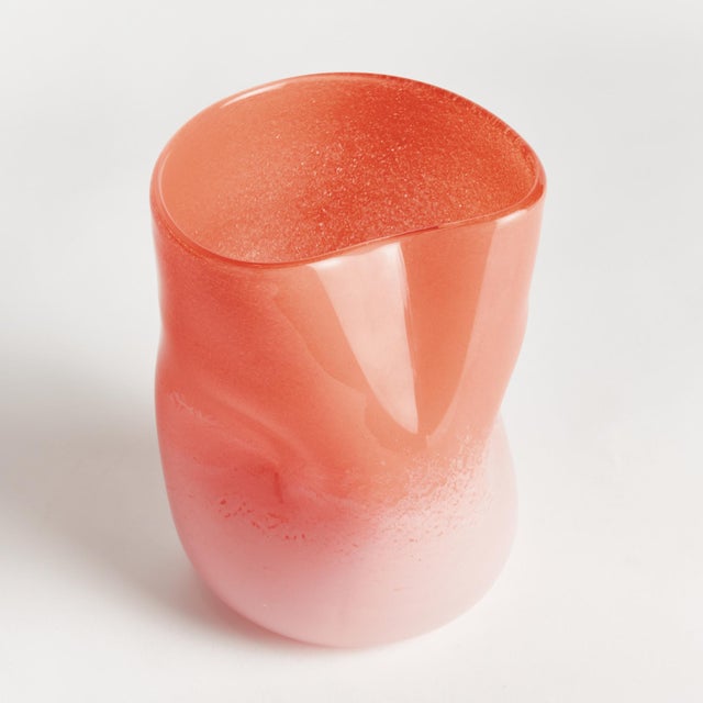 A modern update to the simple glass form, our mouth blown organic vase is made with pot color, not sprayed. An ombre...
