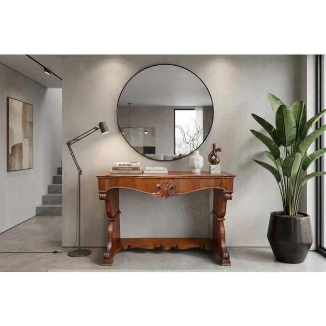 A splendid antique Italian console table dating back to the first half of the 19th century (circa 1825), in the Charles...