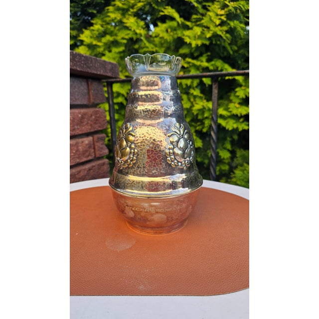 Vintage Silver-Plated Vase with Glass Insert, 1890s, Set of 2 For Sale - Image 10 of 11