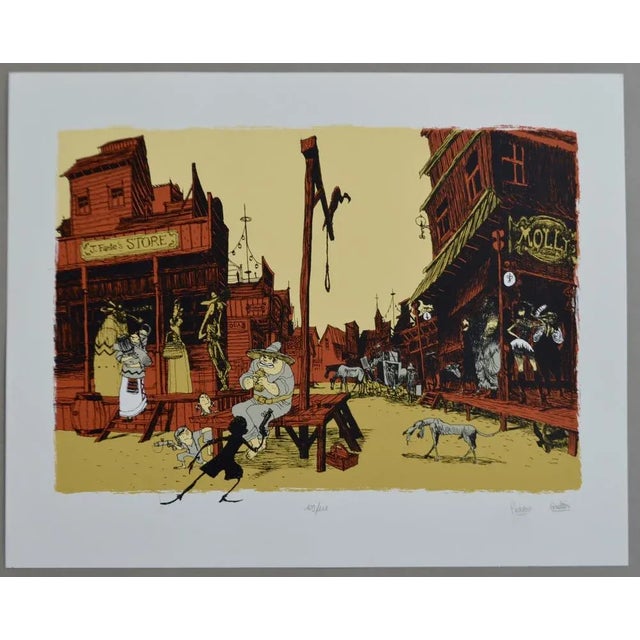 Christophe Gaultier and Cyril Pedrosa, Western Scene, Screenprint, 2010 For Sale - Image 12 of 12