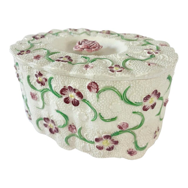 Floral Porcelain Box Japan For Sale