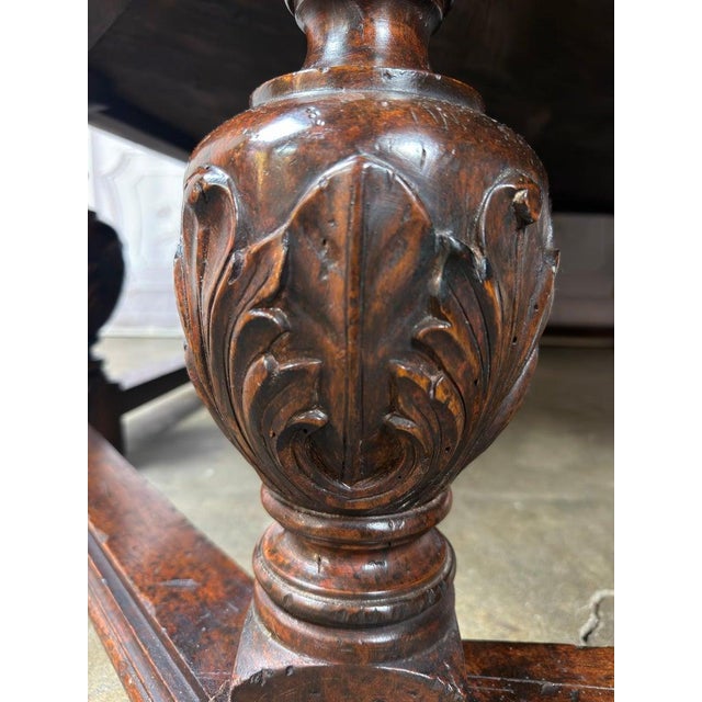 Monumental Octagonal Baroque Coffee Table With Parquetry Top For Sale - Image 12 of 15