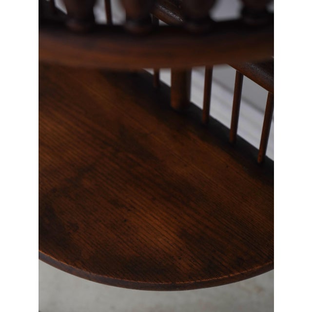 Antique Victorian Stick & Ball Oak Curio Cabinet For Sale - Image 12 of 17