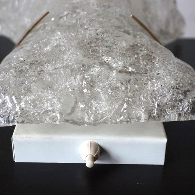 Murano Ice Glass Wall Lamp by Egon Hillebrand for Hillebrand Lighting, 1960s For Sale - Image 8 of 11