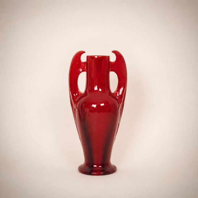 Art Nouveau Ceramic Vases with Oxblood Glaze, France, 1900, Set of 2 For Sale - Image 3 of 12