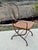 Vintage Drexel Heritage Bronze Wrought Iron, Wood, Woven Cane Set of Four Arm Chairs For Sale - Image 11 of 14