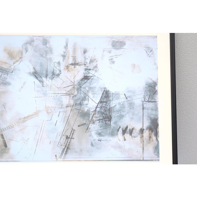 Mid-Century Modern Large Scale Abstract Composition Lithograph Artwork Print For Sale - Image 10 of 16