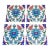 Turkish Iznik Red & Blue Floral Pattern Ceramic Tile For Sale