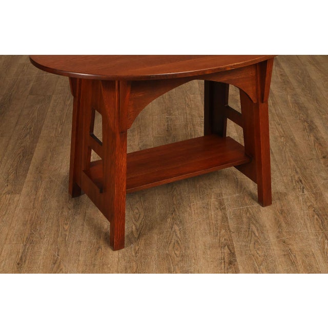 Wood Stickley Mission Collection Oak Limbert Library Table For Sale - Image 7 of 18