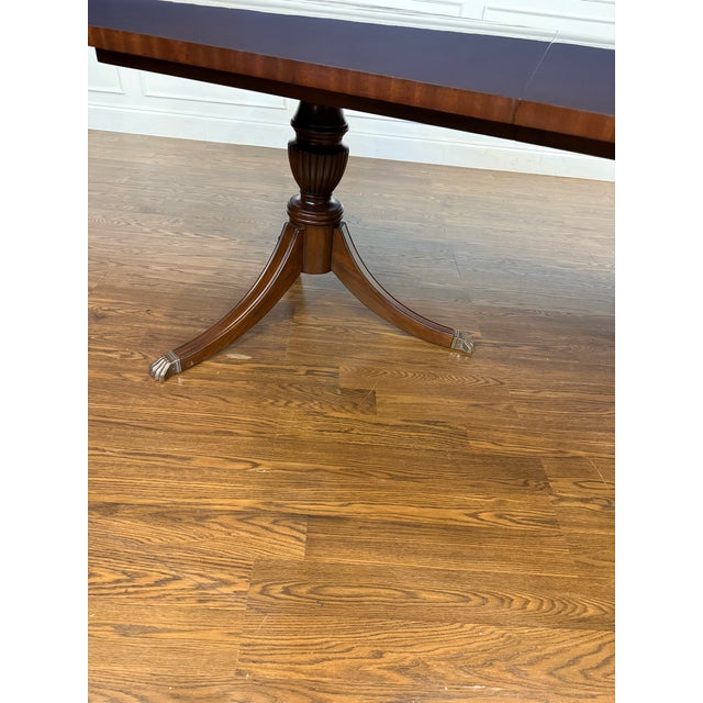 Classic Traditional Mahogany Dining Table by Leighton Hall - Showroom Sample For Sale - Image 10 of 11