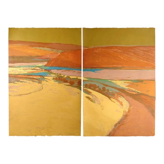 James Conaway "Vermillion Cliffs" Diptych 2 Signed Art Lithographs Submit Offer For Sale