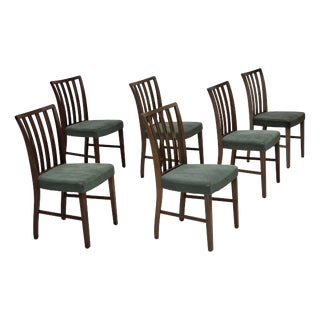 Danish Dining Chairs in Furniture Wool and Oak Wood, 1960s, Set of 6 For Sale