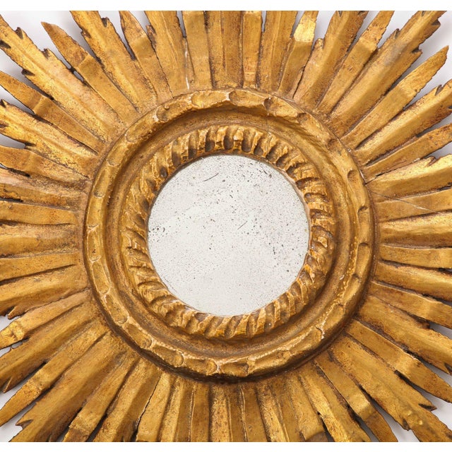 French Early 20th Century French Sunburst MIrror For Sale - Image 3 of 10