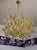 Metal Murano Glass and Brass Tear Drop Chandelier from Palwa, Germany, 1970s For Sale - Image 7 of 8