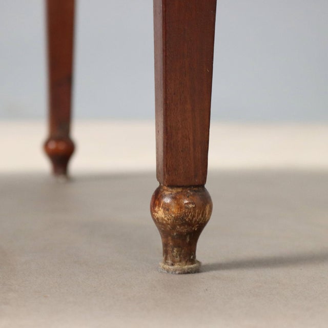 Wood Half-Moon Console Table in Mahogany For Sale - Image 7 of 12