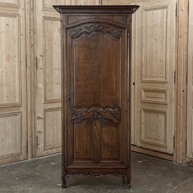 19th Century Country French Oak Bonnetière ~ Petite Armoire For Sale - Image 4 of 18